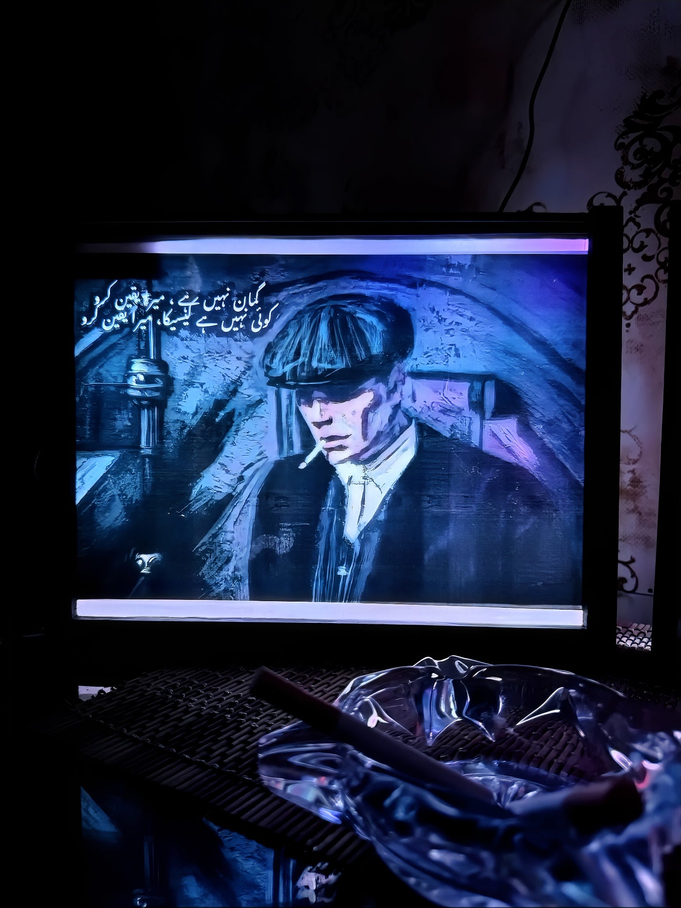 (Peaky blinder Aesthetics shayeri) Lamp x painting